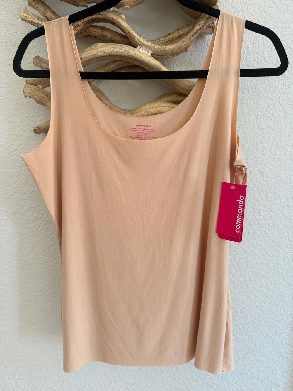 NWT Commando Women's sz L BUTTER Tank Top cami shapewear base layer sleep
